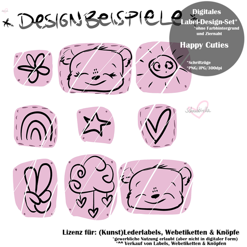 Happy Cuties Digitales Label Set